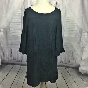Sanctuary Black Dress Long Sleeve Midi Lace S